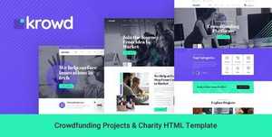 Krowd v1.0 - Crowdfunding Projects Charity HTML Template [themeforest, 27583110]