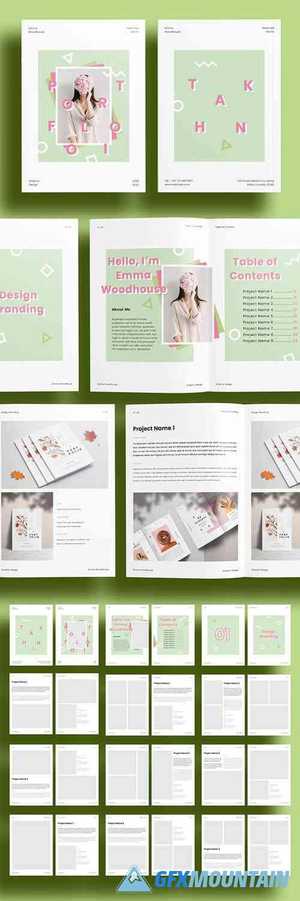 Green Portfolio Brochure Layout 383101317