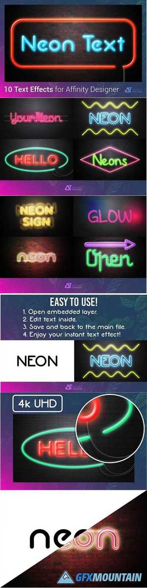 Neon Text Effect Affinity Designer 4983521