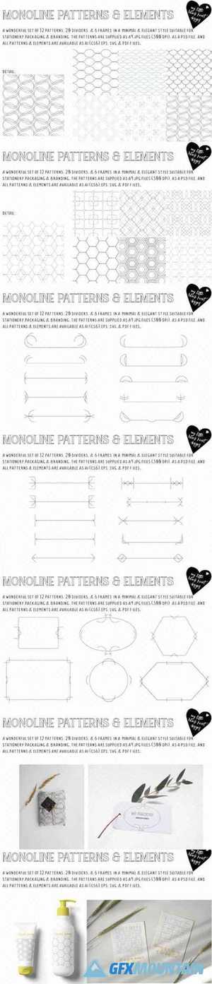 Monoline Patterns & Elements 6244413