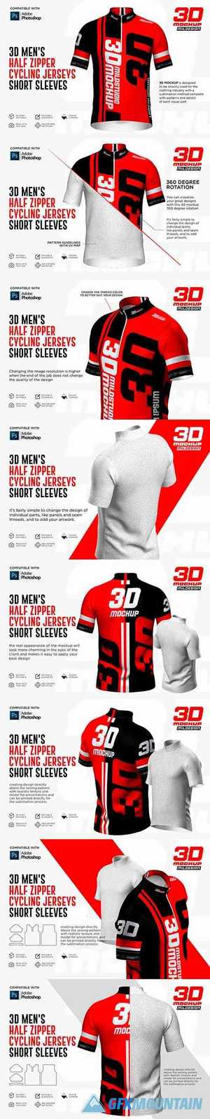 3D Men's Halfzipper Jerseys SS 5270596