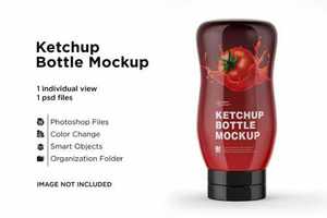 250g Ketchup Bottle Mockup 5558021