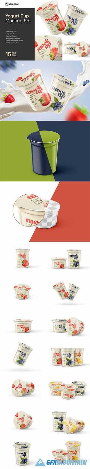 Yogurt Cup Mockup Set | Packaging 5598073