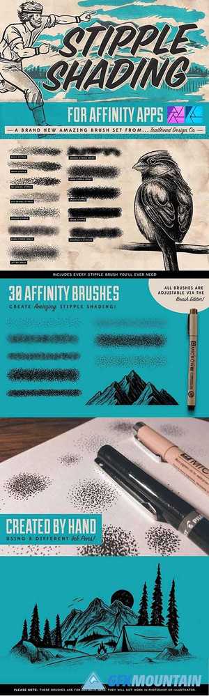 Stipple Shading Brushes for Affinity 4680212