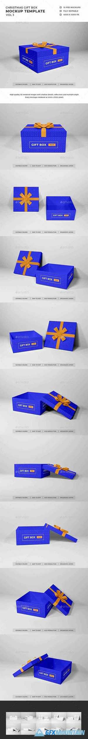 Christmas Gift Box Mockup Vol 3 - 29438437
