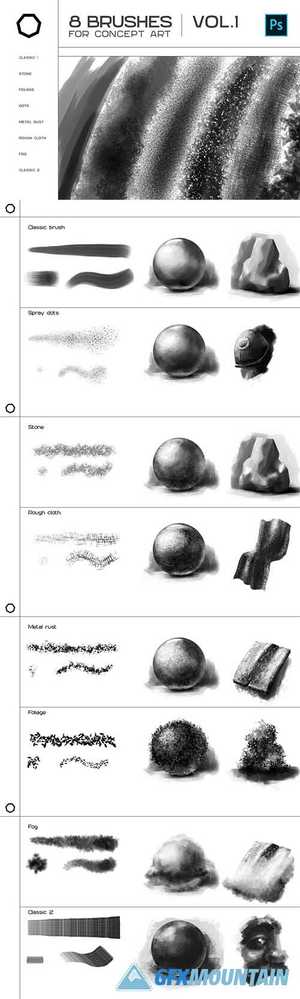 Brushes for concept art - vol. 1 5634590