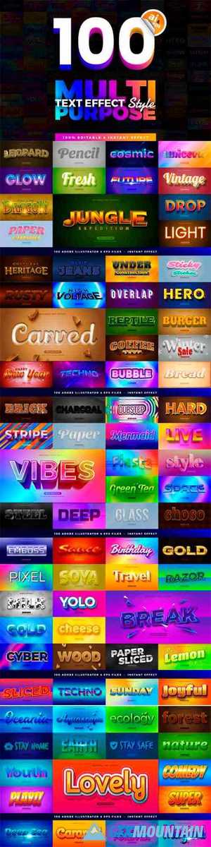 100 in 1 Bundle Multipurpose Text Effect 7153950