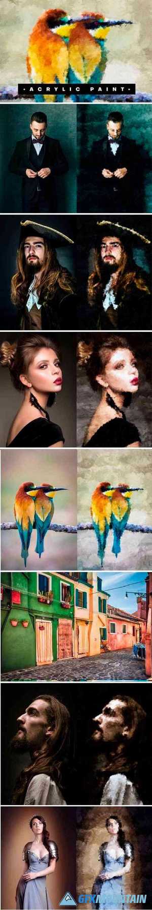 Acrylic Paint Photoshop Action