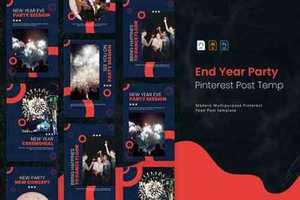End Year Party | Pinterest Post Template