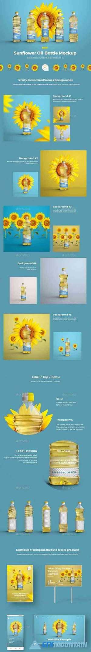 Mockups Plastic Sunflower Oil Bottles 29741146