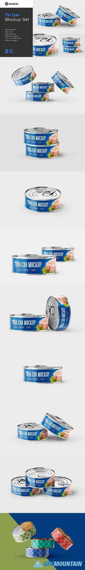 Tuna Tin Can Mockup Set 5772456