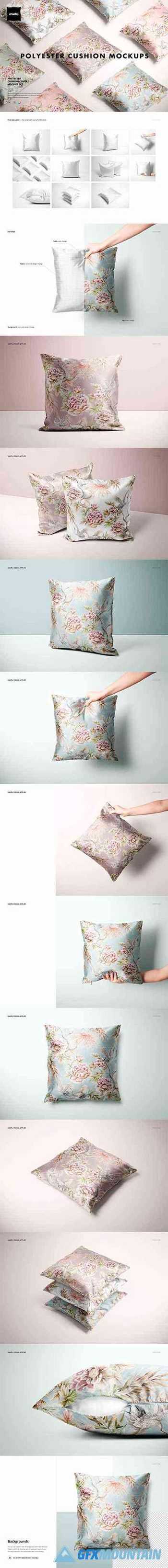 Polyester Cushion Cover Mockup Set 5729924