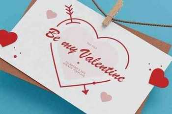 Valentine's Day Card Mockup