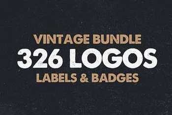 MEGA BUNDLE 326 Vintage Logos Badges