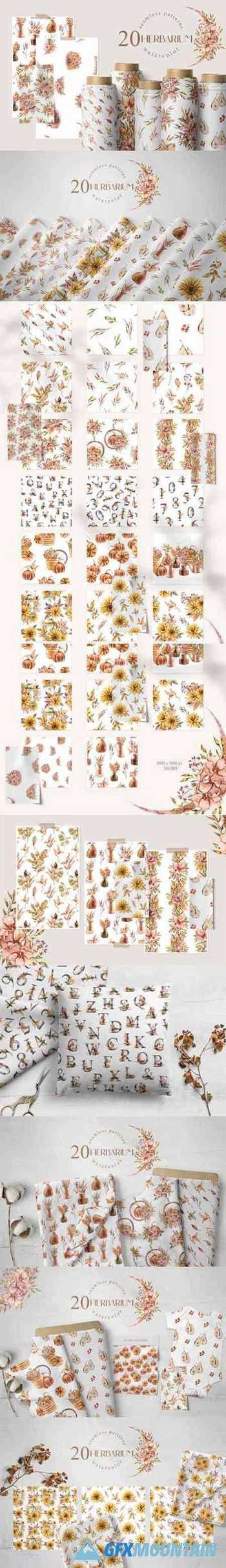 Watercolor Floral Seamless Patterns 8101116