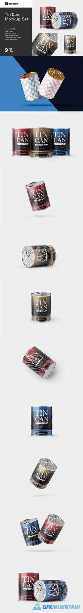 Tin Can Mockup Set | Conserve 5806695