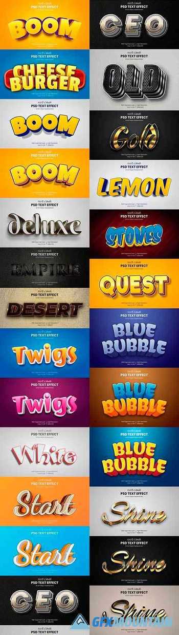 40 Luxury & Cartoon Photoshop Text Effects - Golden & Comic Styles 29800611