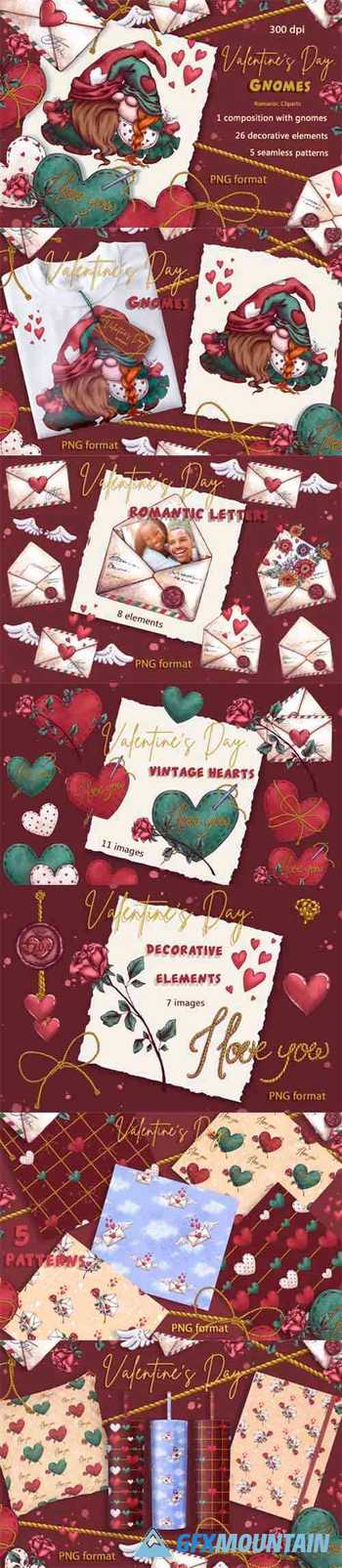 Valentines Day Gnomes Holiday Clipart 8282315