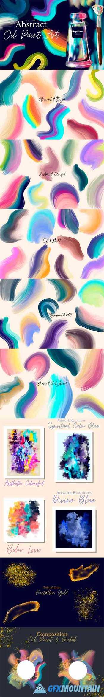 Abstract Oil Paint Art Collection