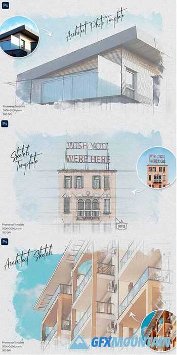 Architect Sketch Photo Template