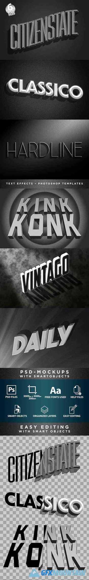Classic Film Title Cards | 3D Text-Effects/Mockups | Template-Package 29828400