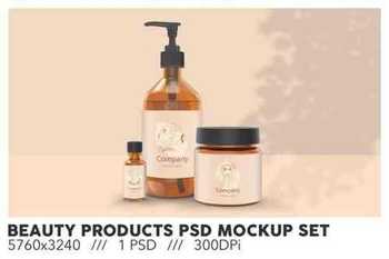 Beauty Products PSD Mockup Set