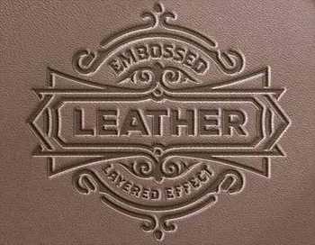 Embossed Leather Effect Mockup