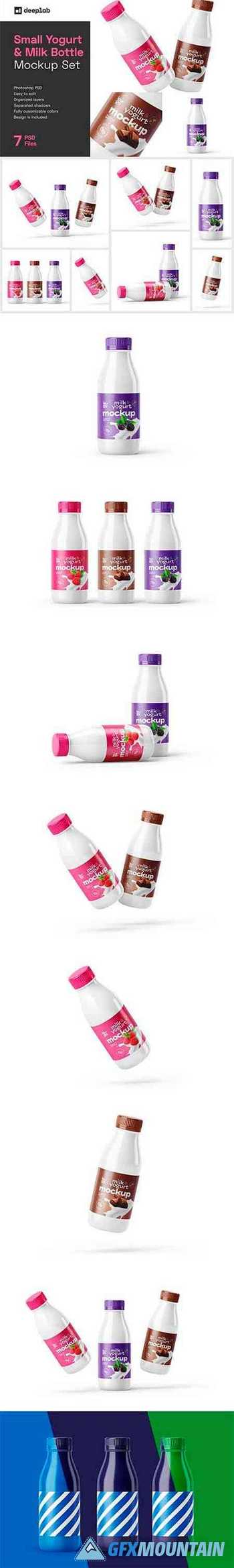 Small Yogurt & Milk Bottle Mockup 5891639