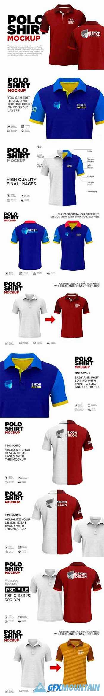 Polo Shirt Mockup Psd 5894833