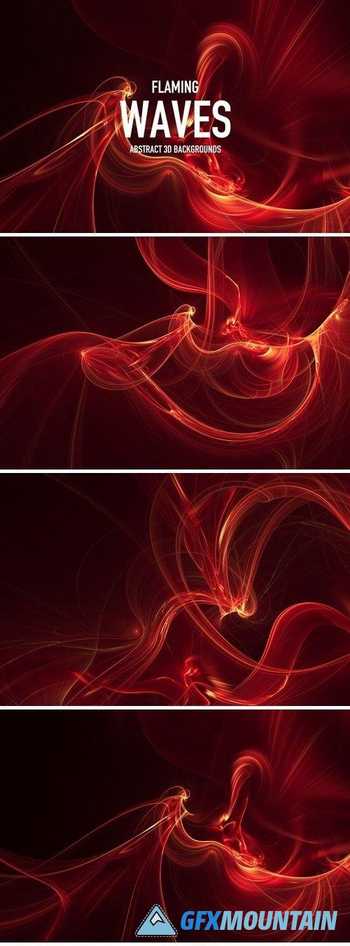 Flaming Waves Backgrounds
