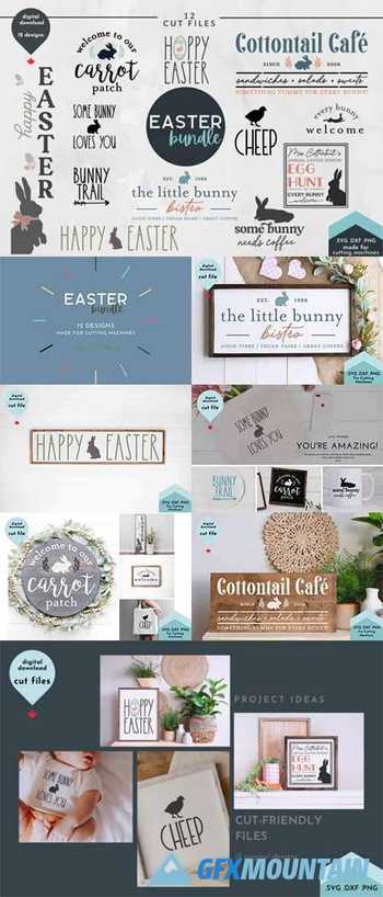 Easter Bundle - 12 Spring Cut Files 8561785
