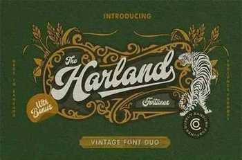 Harland Vintage Font Duo + Bonus