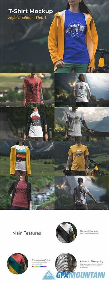 T-Shirt Mockup Alpine Edition Vol. 1