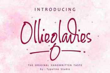 Olliegladies, Chic Handwritten Typeface