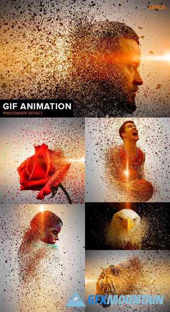 Gif Animated Explo Photoshop Action - 19650418
