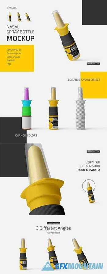 Nasal Spray Bottle Mockup Set 5997320