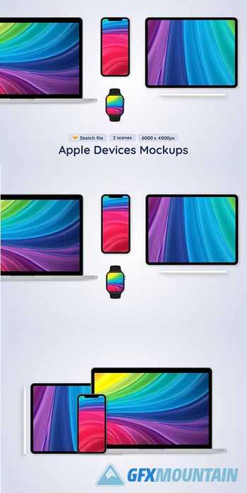 Apple Mobile Devices - 2 Sketch Mockups