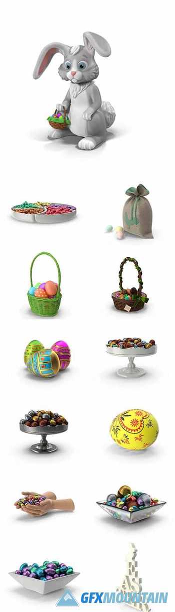Easter 3d PNG Collection