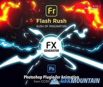 Flash rush for photoshop flash fx animation pack 30928459