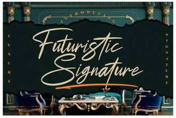 Futuristic Signature Font