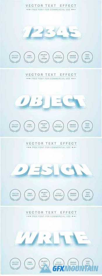 Levitation pape - editable text effect, font style