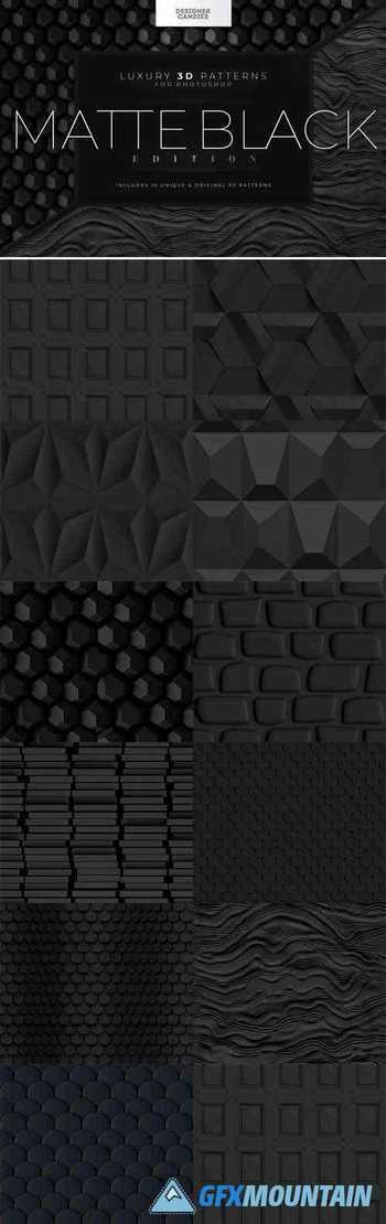 3D Matte Black Patterns