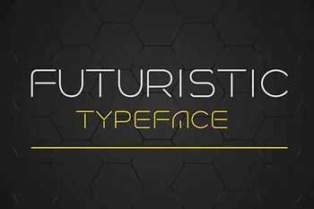 Futuristic linear font 