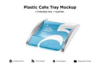 Glossy Plastic Cash Tray Mockup 6063375
