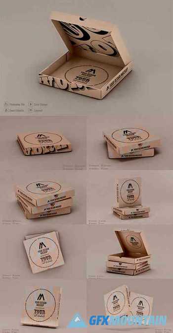 Pizza boxes mockup