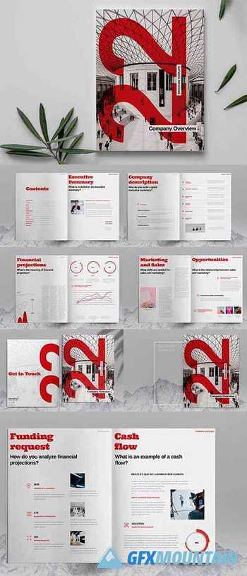 Red Brochure Layout Template 6084270