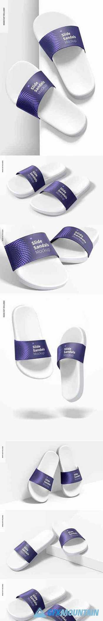 Slide sandals mockup