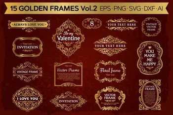 Golden frames backgrounds