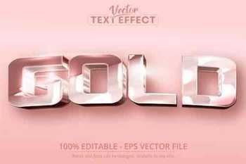 Rose Gold Editable Text Effect