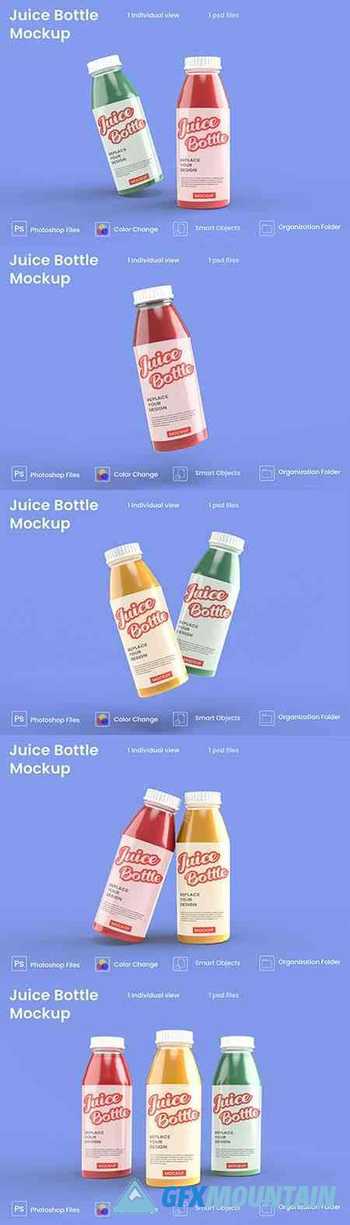 Mockup with glass bottles